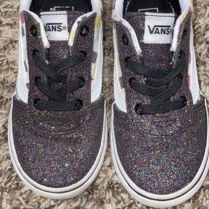 Toddler Girls Sparkle Vans 8c